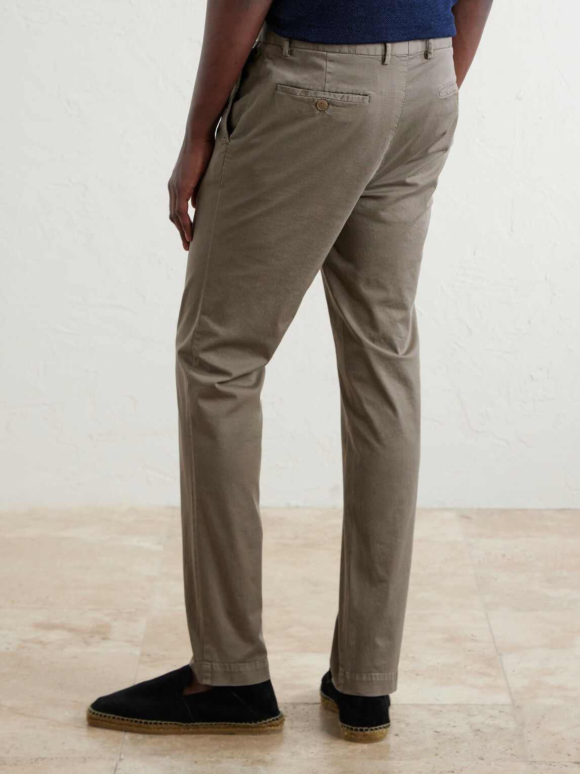 Sunspel - Straight-Leg Garment-Dyed Cotton-Blend Twill Chinos - Brown