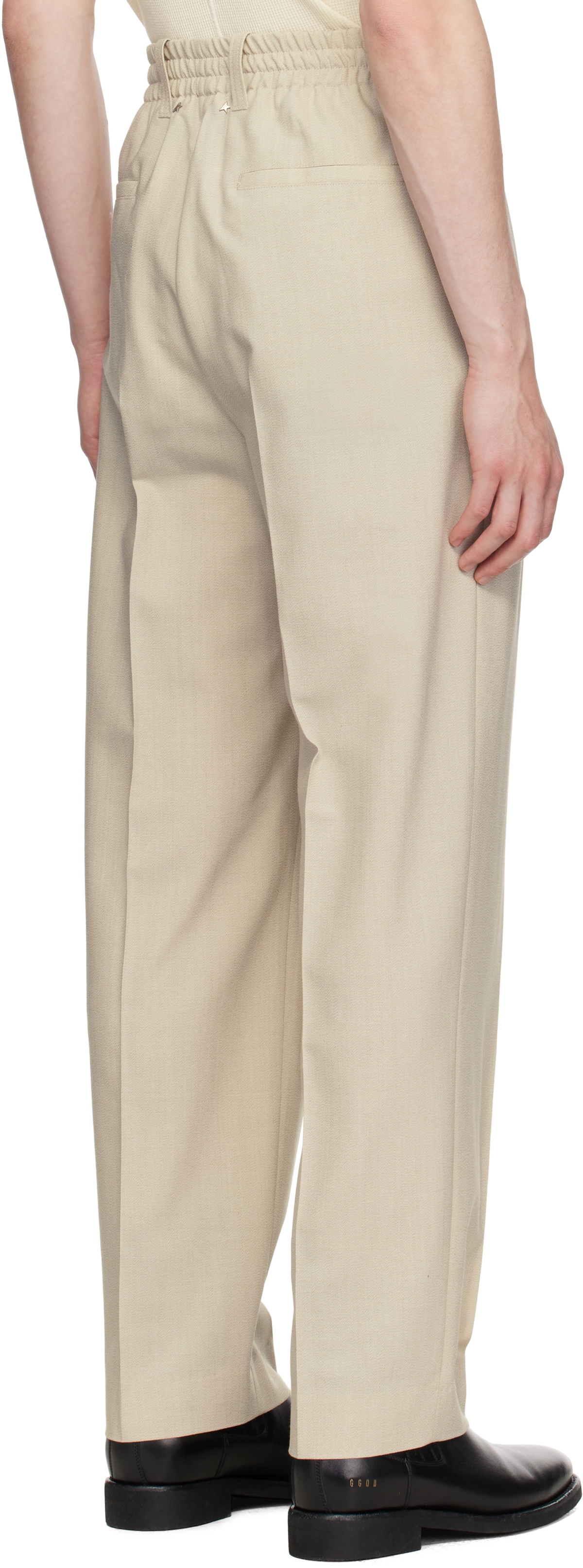 Golden Goose Beige Wool Blend Trousers