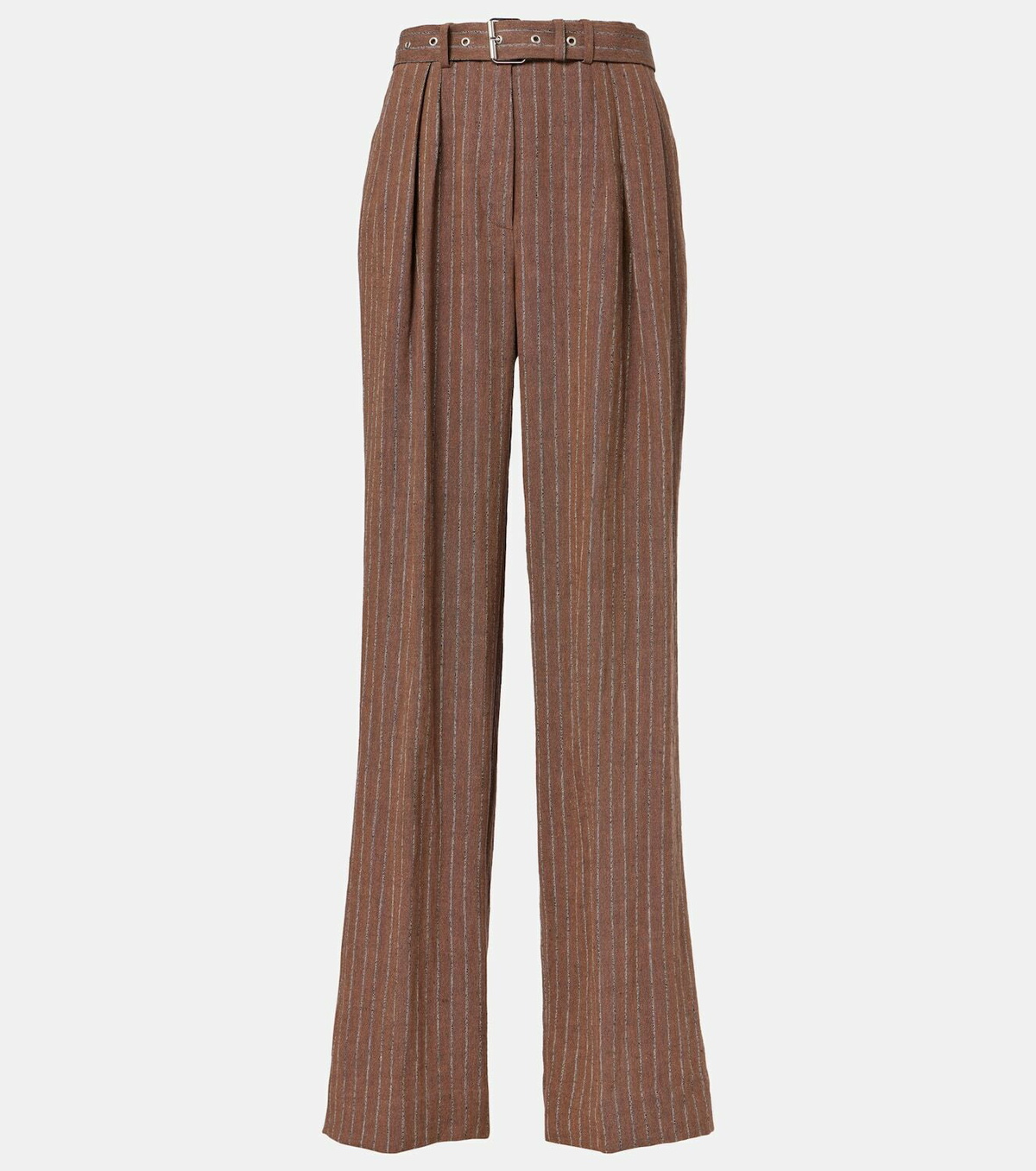 パンツ DRIES VAN NOTEN Caramel Viscose Blend Wide-Leg Pant Dries Van Noten Wool Wide Leg Podium Pants in Camel Brown