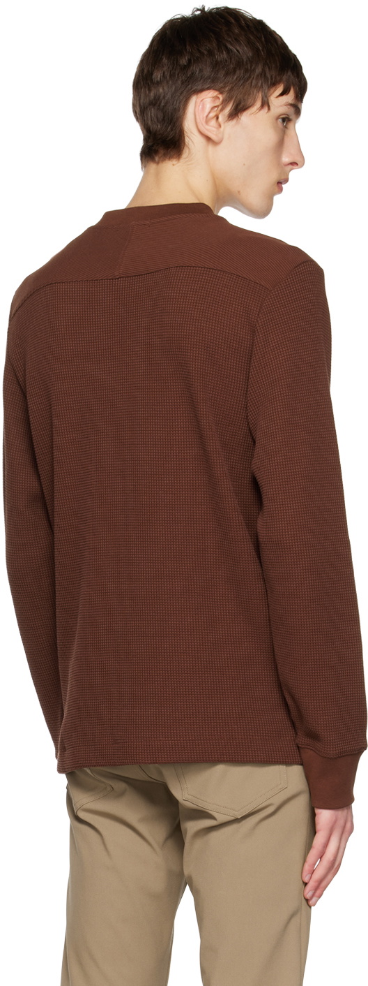 Theory Burgundy Mattis Long Sleeve T-Shirt