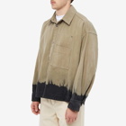 Wooyoungmi Men's Bleached Denim Shirt in Beige