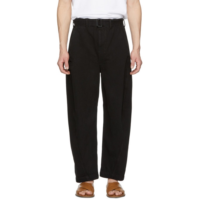 Lemaire Black Twisted Chino Trousers Lemaire