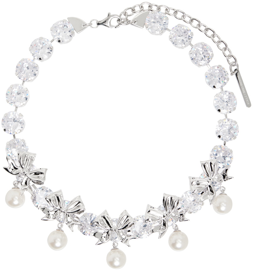Shushu/Tong Silver Bow Pearl Necklace Shushu/Tong