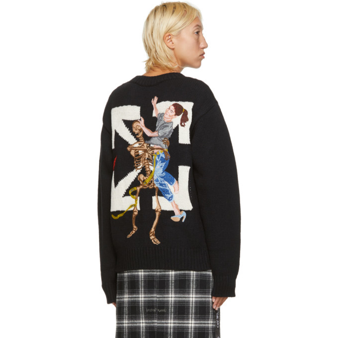 Off-White Black Pascal Wet Floor Sweater Off-White