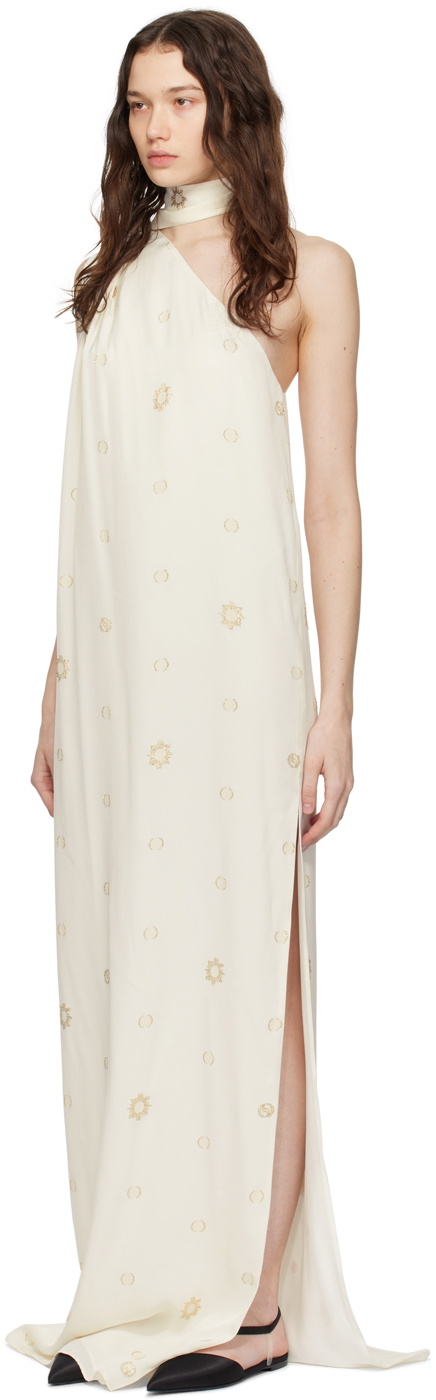 Stella McCartney Off-White One-Shoulder Scarf Maxi Dress Stella McCartney