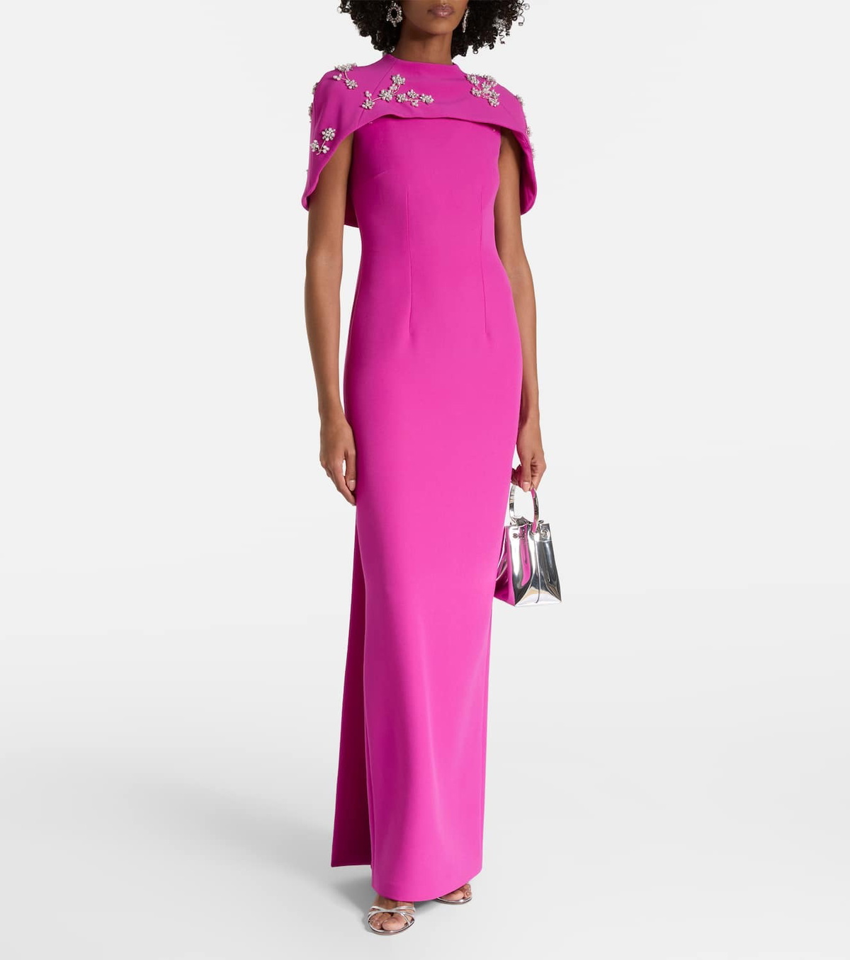 Safiyaa Embellished caped gown