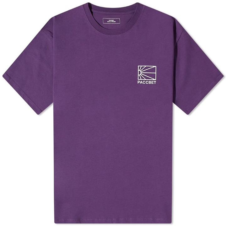 Photo: PACCBET Men's Small Sun Logo T-Shirt in Purple