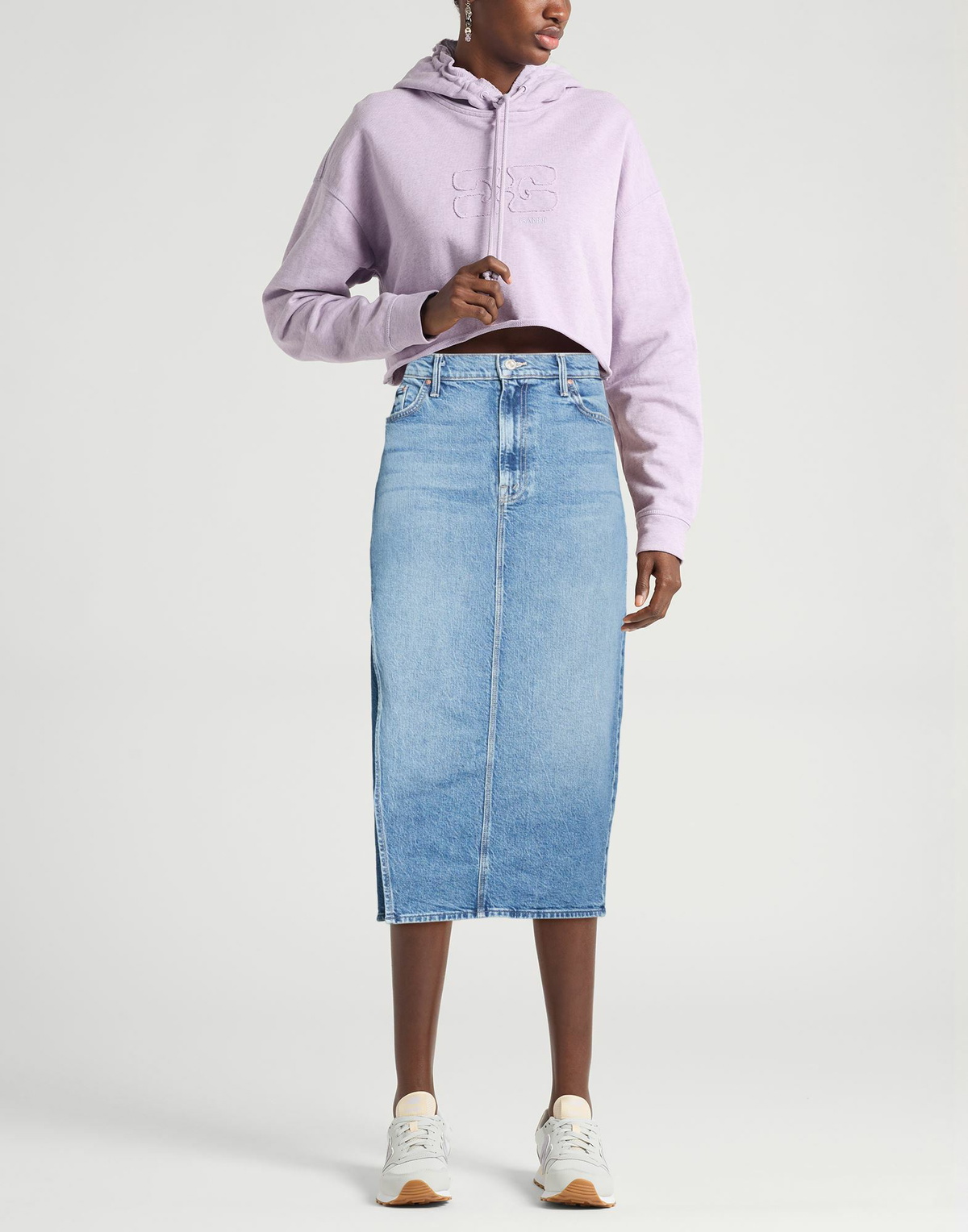Mother Womens Denim skirt in Blue