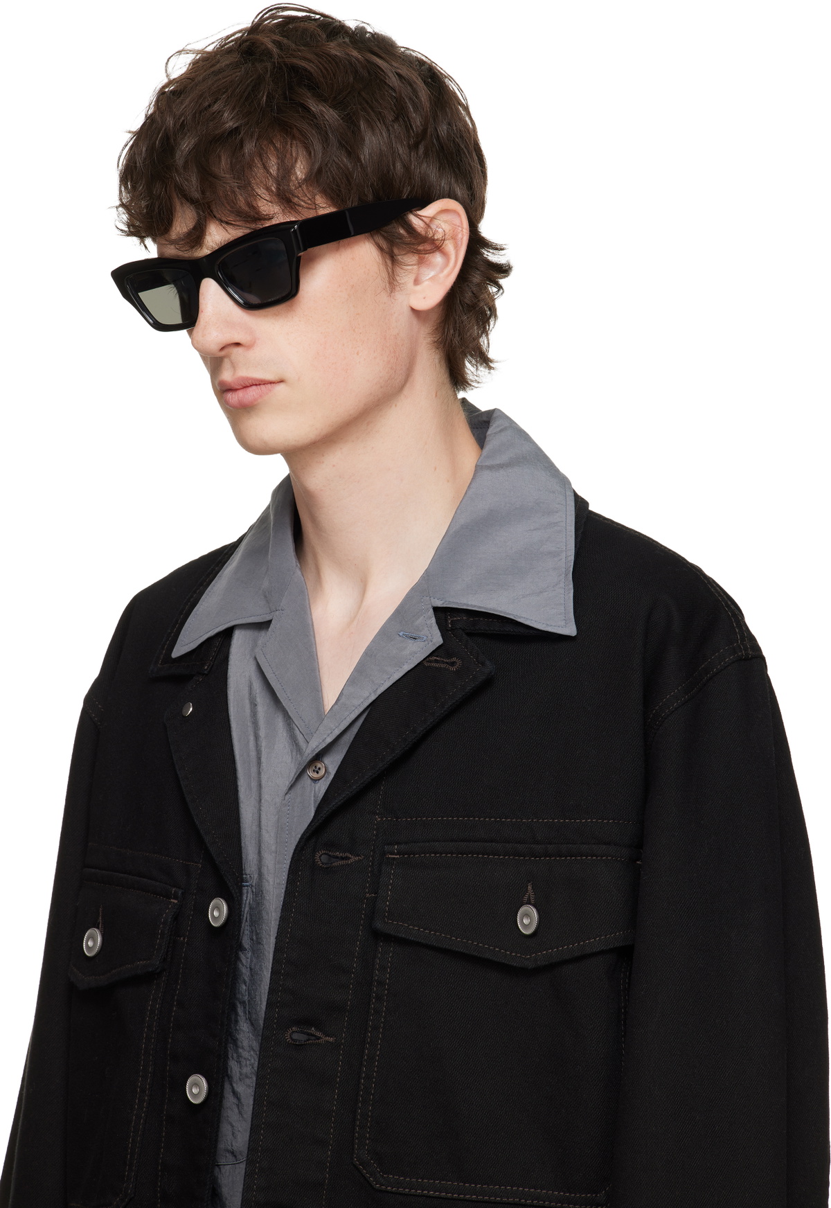 Jil Sander Black Oliver Peoples 'Edition 3' Cat Eye Sunglasses