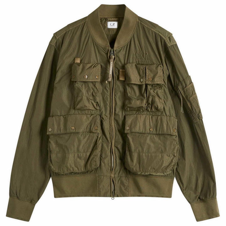 C.P. Company Nycra Arm Lens Bomber Jacket Green C.P. Company
