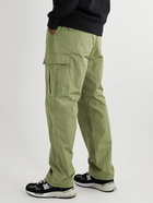 Pop Trading Company - Straight-Leg Logo-Embroidered Crinkled-Shell Cargo Trousers - Green