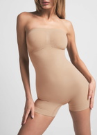Skims Seamless Sculpt Strapless Shortie Body Beige