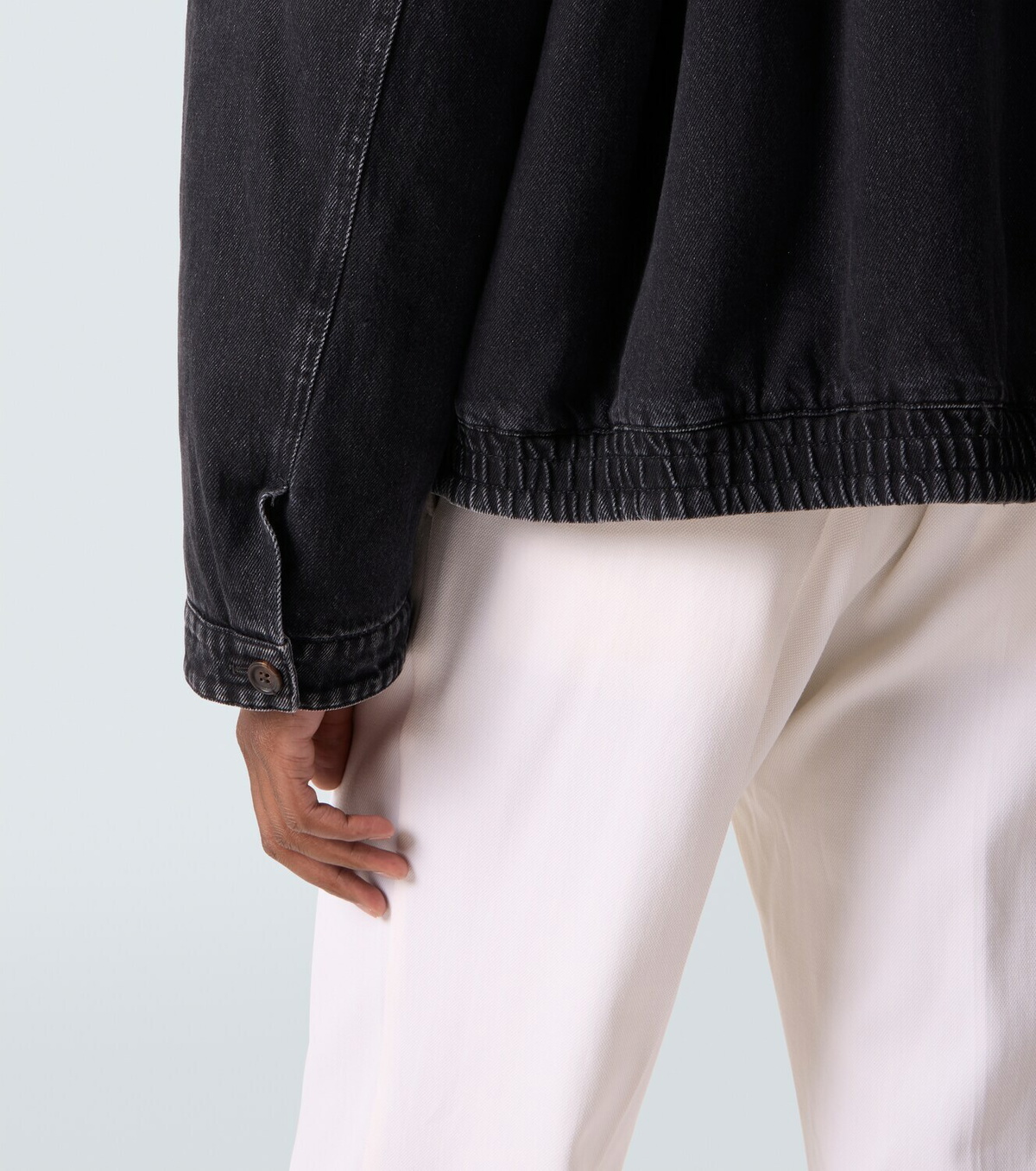 Miu Miu Corduroy-trimmed denim blouson jacket
