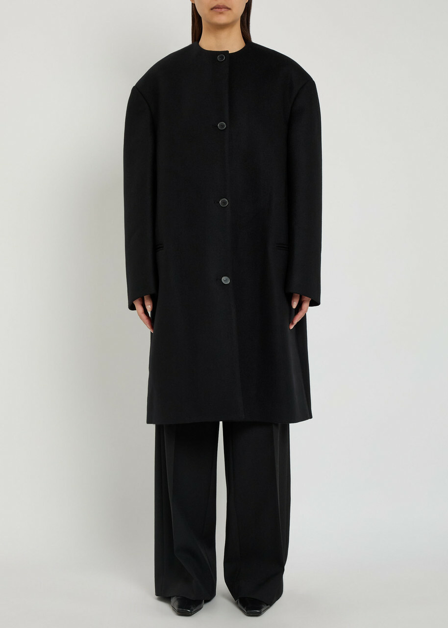 Calvin Klein Cora Wool and Cashmere-blend Coat Black