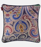 Etro Printed cotton cushion