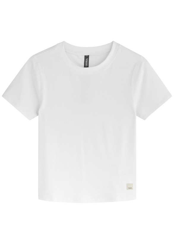 Photo: Vuori Pose Ribbed-knit T-shirt White