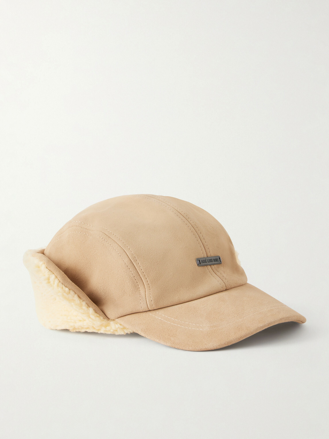 Aimé Leon Dore - Shearling-Trimmed Suede Trapper Cap - Brown