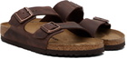 Birkenstock Brown Regular Arizona Oiled Leather Sandals
