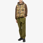 Gramicci Men's Down Puffer Vest in Leaf Camo