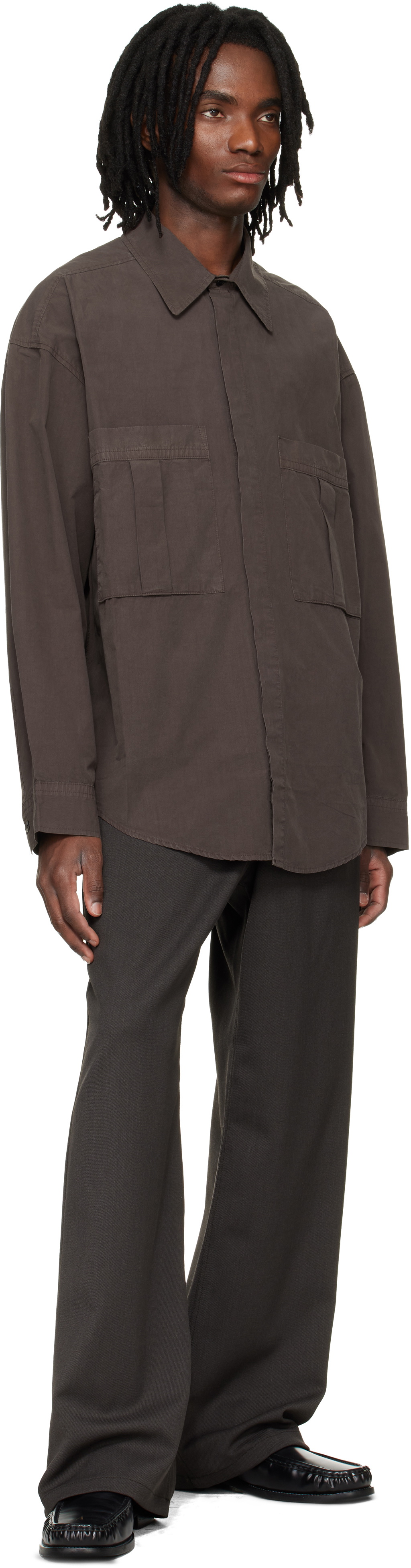AGOLDE Brown Clark Shirt