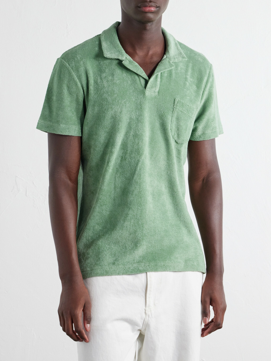 Orlebar Brown - Terry Cotton-Terry Polo Shirt - Green