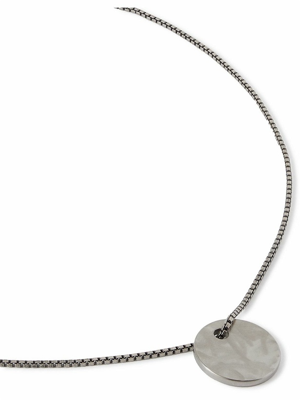 Photo: Alice Made This - Dog Tag Sterling Silver and Stainless Steel Necklace