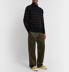 Universal Works - Striped Wool-Blend Rollneck Sweater - Blue