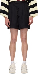 Raf Simons Black Pleated Shorts