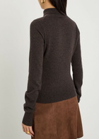 Reformation Jett Turtle-neck Cashmere top Dark Brown
