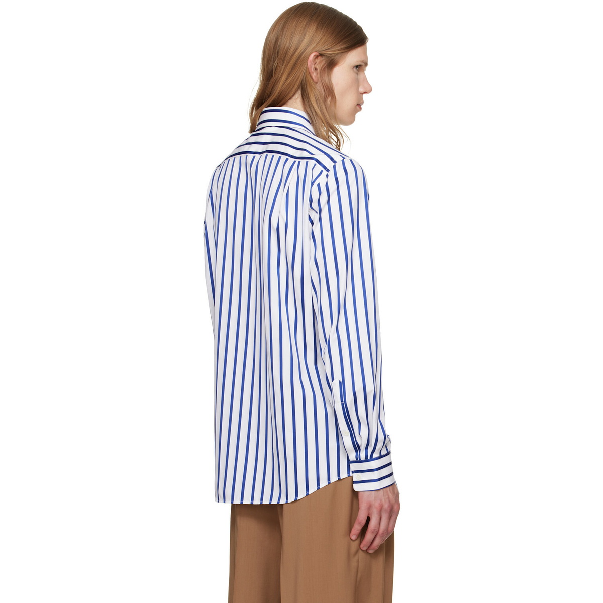 Vivienne Westwood White & Blue Two Button Krall Shirt