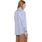 Vivienne Westwood White & Blue Two Button Krall Shirt