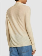 THEORY - Asymmetric Ribbed Wool Blend Top