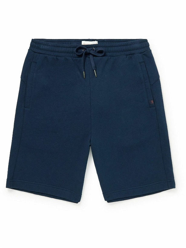 Photo: Derek Rose - Quinn Straight-Leg Cotton and Modal-Blend Jersey Drawstring Shorts - Blue