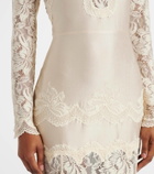 Rabanne Lace-trimmed maxi dress