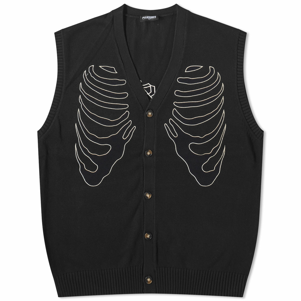 Pleasures Men's Cage Sweater Vest in Black