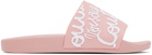 Versace Jeans Couture Pink Logo Shelly Pool Slides