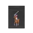 Polo Ralph Lauren Men's Pony Player Mag Safe Card Holder in Black/Multi Pony