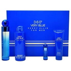 360 Very Blue by Perry Ellis for Men - 4 Pc Gift Set 3.4oz EDT Spray, 7.5ml EDT Spray, 6.8oz Body Spray, 3oz Shower Gel