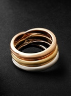 Shaun Leane - Interlocking 18-Karat Yellow, White and Rose Gold Ring - Gold