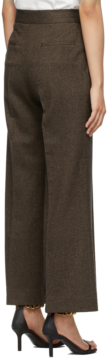 Victoria Victoria Beckham Brown Cropped Flared Trousers