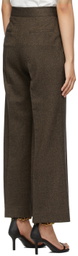 Victoria Victoria Beckham Brown Cropped Flared Trousers