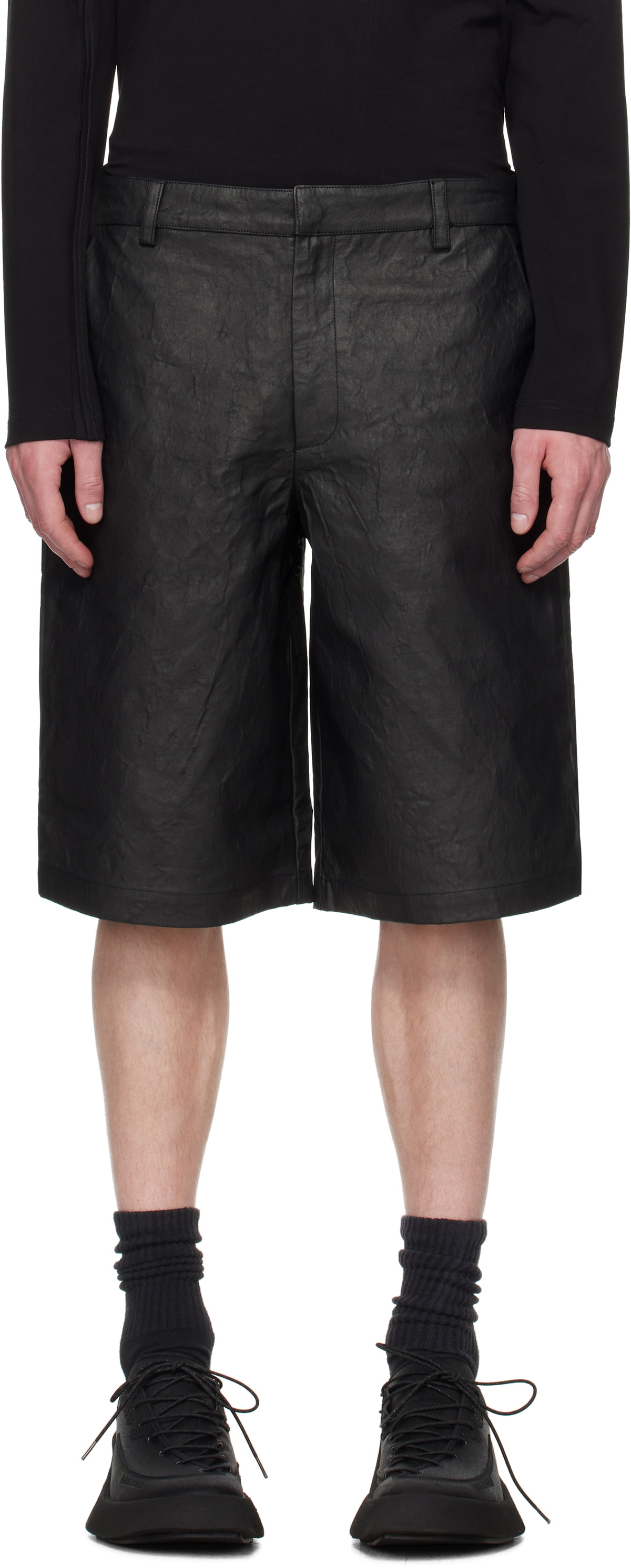 HELIOT EMIL Black Armada Shorts
