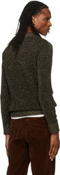 Marni Black Wool Lurex Detailing Polo
