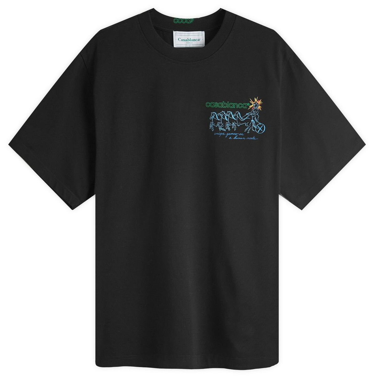 Casablanca Men's Pentathlon T-Shirt in Black Casablanca