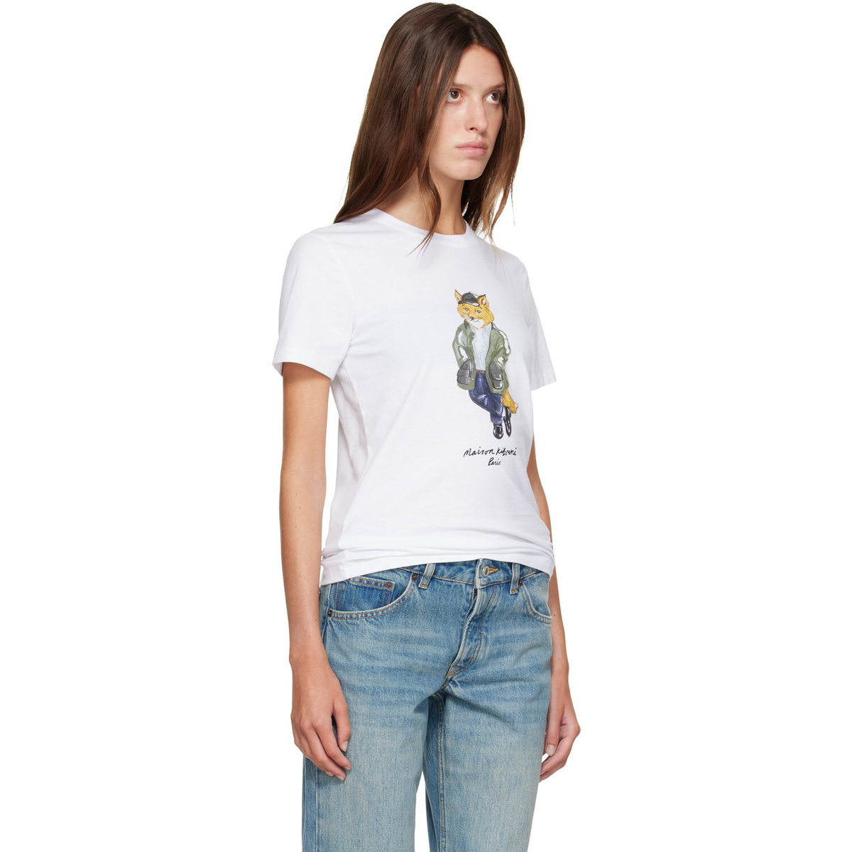 Maison Kitsuné White Weekend Fox Regular T-shirt