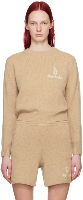 Photo: Sporty & Rich Beige Vendome Sweater