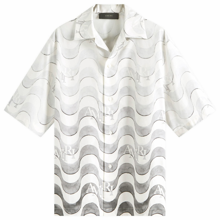 Photo: AMIRI Men's Staggered Wave Vacation Shirt in Grey