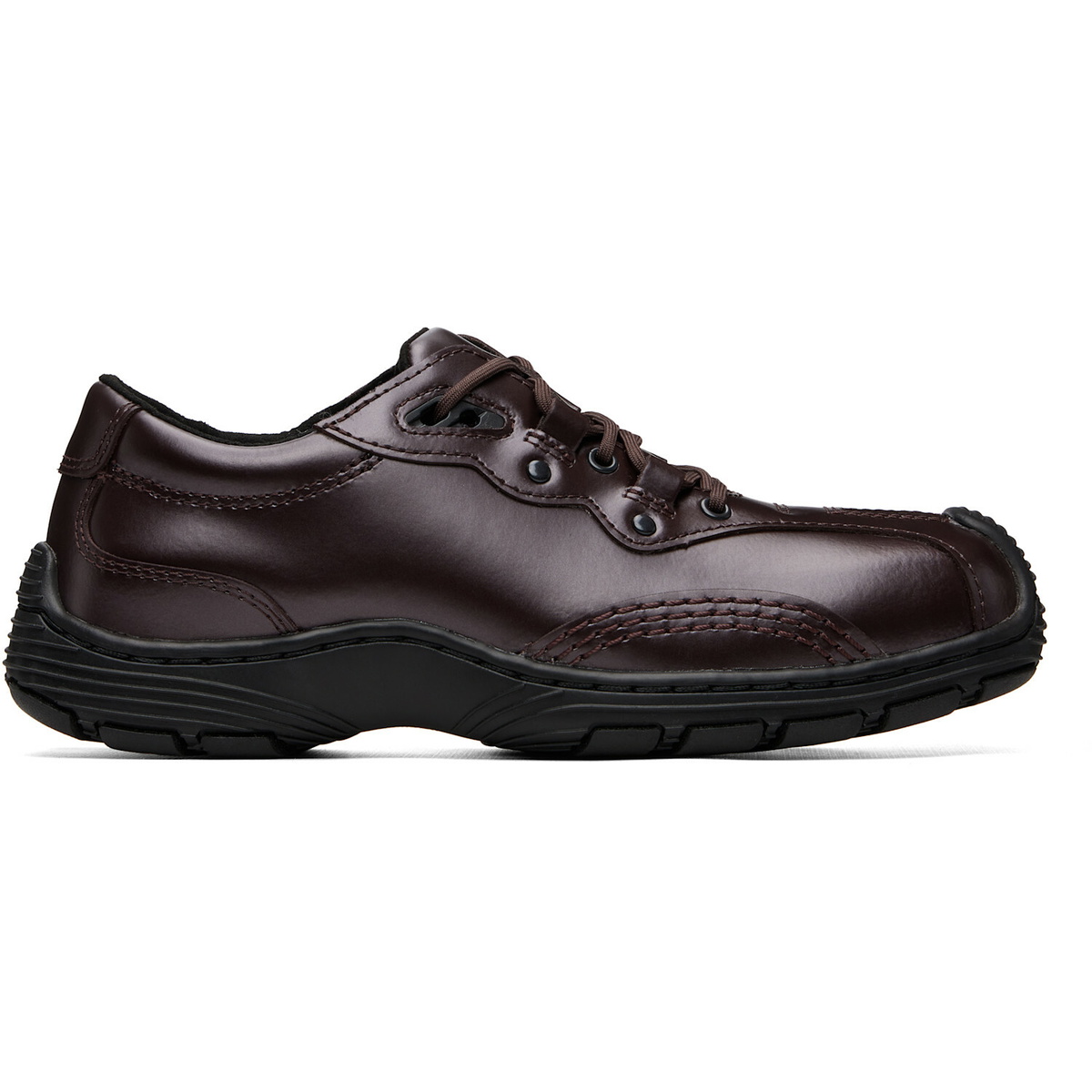 Dr. Martens Burgundy Aurix Satin Finish Leather 5I Sneakers