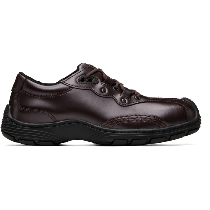 Photo: Dr. Martens Burgundy Aurix Satin Finish Leather 5I Sneakers