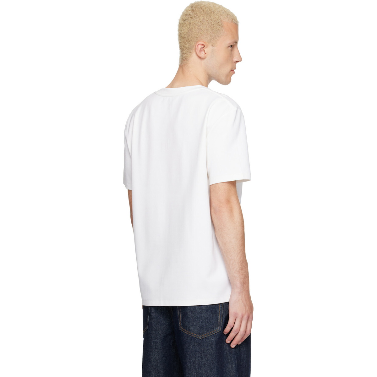 BALMAIN White Embroidered Logo T-shirt